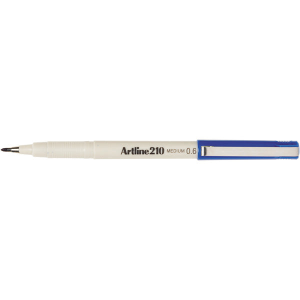 Artline 210 Fineliner Pen 0.6mm Box 12 Blue_925003002_121003