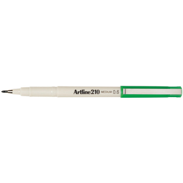 Artline 210 Fineliner Pen 0.6mm Box 12 Green_925003004_121004