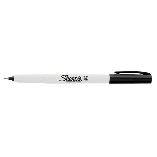 Sharpie Marker Permanent Ultra Fine 0.3mm Pack 12 Black 925020501 25049