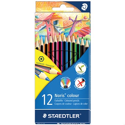 Staedtler Pencil Noris Colour Coloured Asst 12 925085000 185 C12