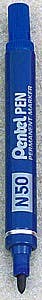 Pentel Marker Permanent N50 Bullet Point Blue 16149304 N50C