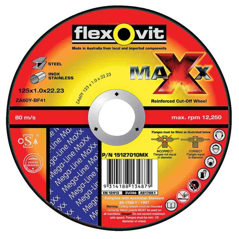 Cut-Off Wheel Mega Inox Maxx 100 x 1.0 x 16mm Flexovit 92600113 66252837153