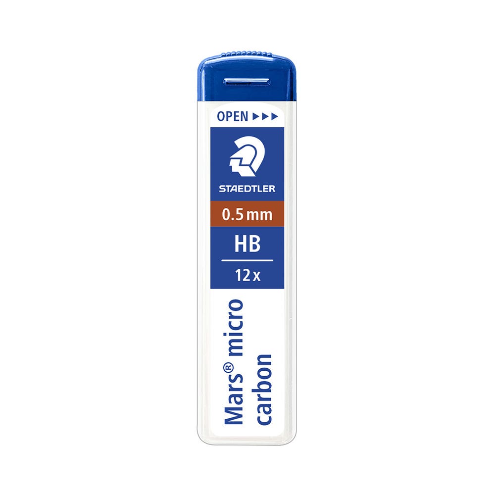 Staedtler Mars Micro Leads Hb 0.5mm Graphite Tube 12 930005200 250 05-HB