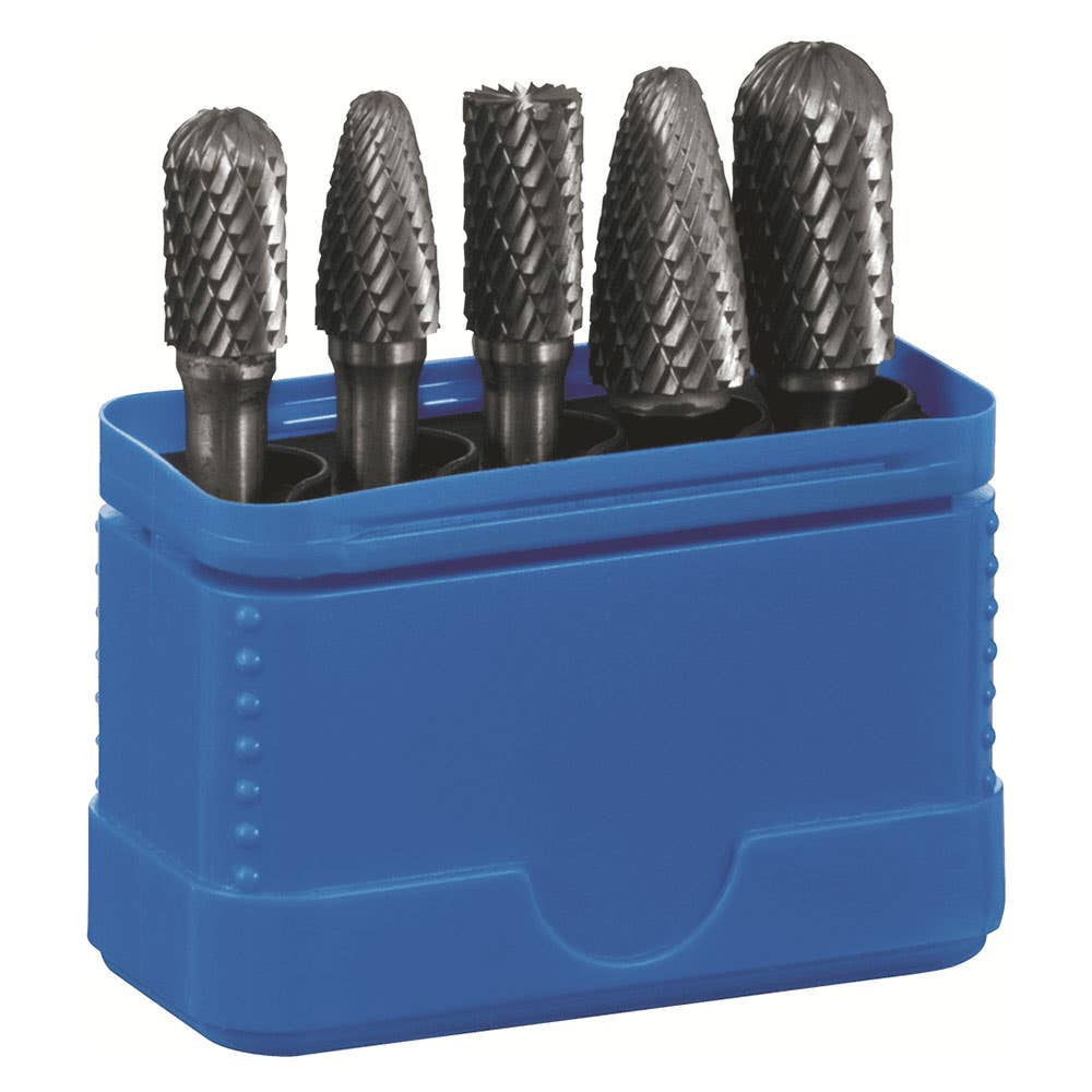 5 Piece Carbide Burr Set 1/4'' shank 3/8 x 1-1/2'' 93068076 B900SCB5