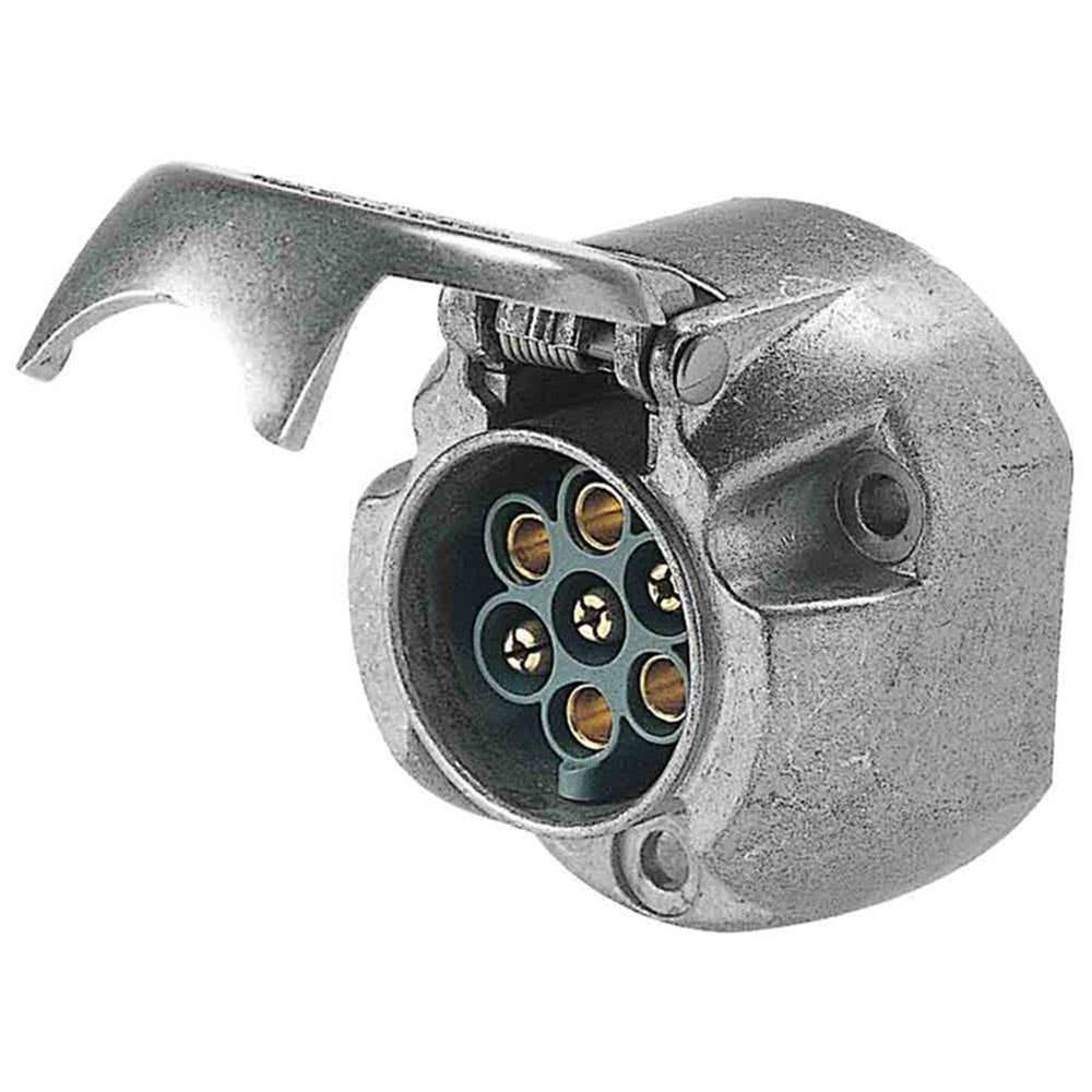 Connector Trailer 7 Pole Metal Socket Security Cap Hella 95206079 4901