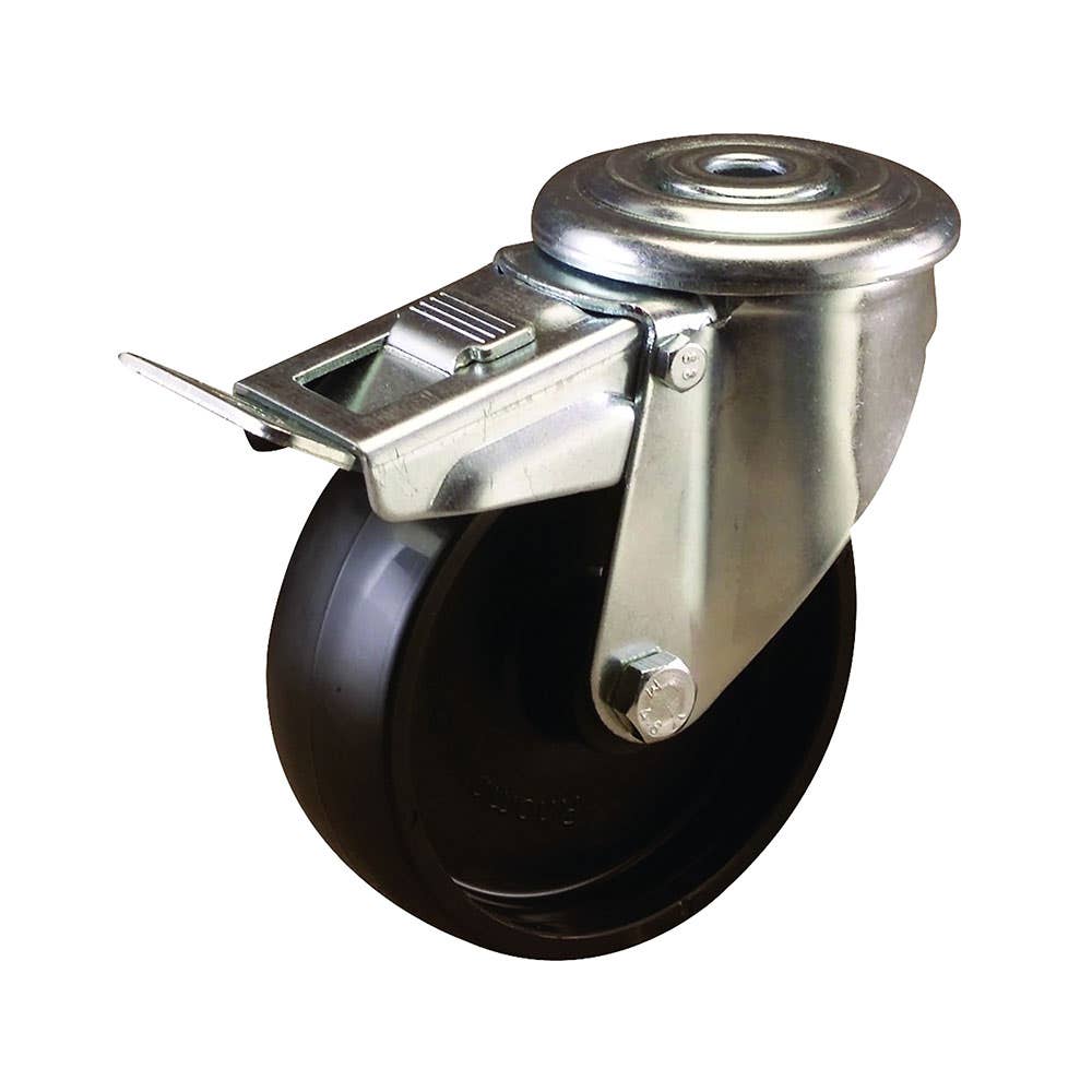 I4 Series Bolt Hole Swivel & Brake Castor Wheel 100mm 226288 I41T00G100