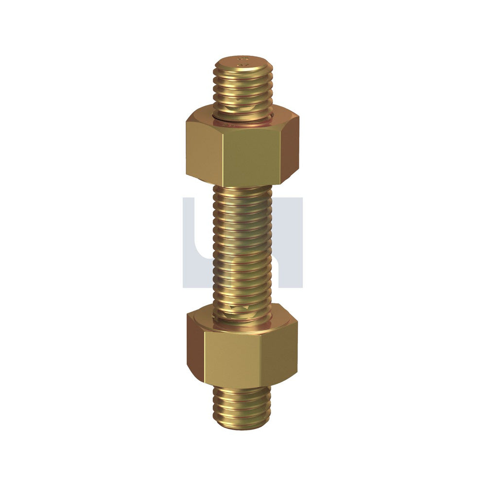 Unc Stud Bolt & Nut Kit Zinc Yellow A193/A194 Gr B7+2H 1 Unc 170 - Pk 4_40102638_KSPB7YC1000170