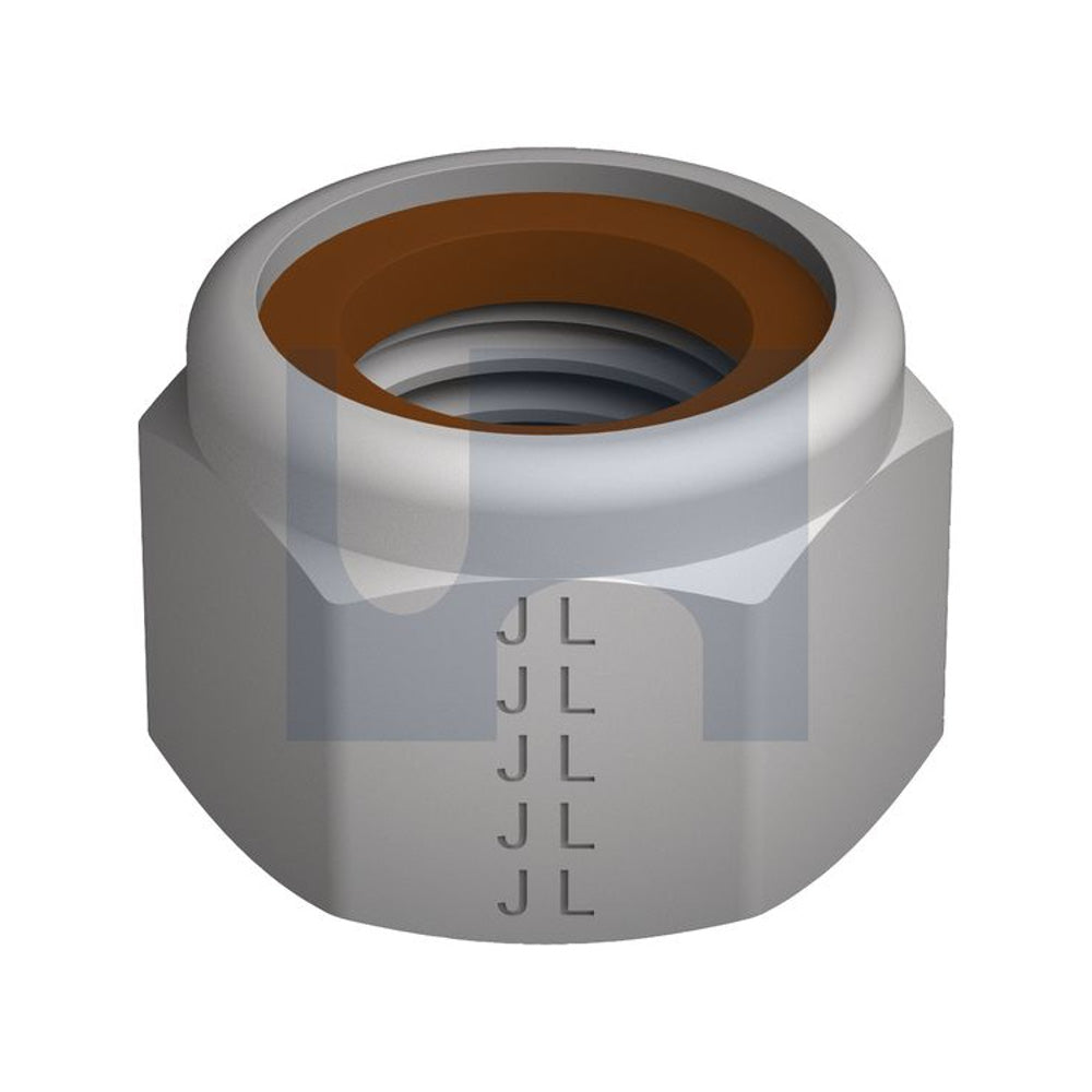 Hup Nyloc Hex Nut Brown Ring Zinc Flake Silver Iso Lanfranco M20 Pk 25_40093145_NJ10FHUPM20