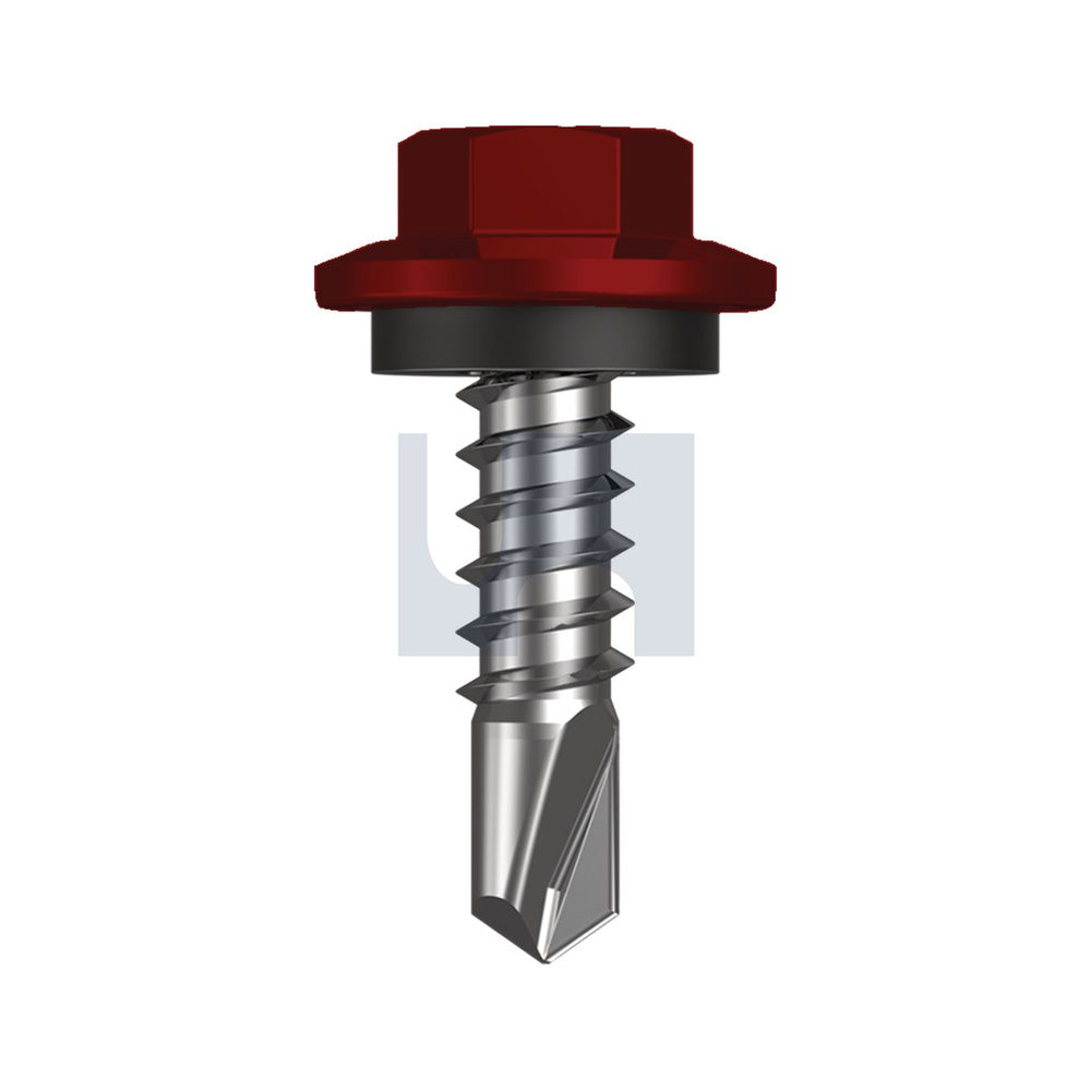 Metal Sds Hex Hd + Washer Manor Red (Scoria) -Cl4 As3566 #12-14 20 - Pk 50_40096401_FSTMRM4SH1214020