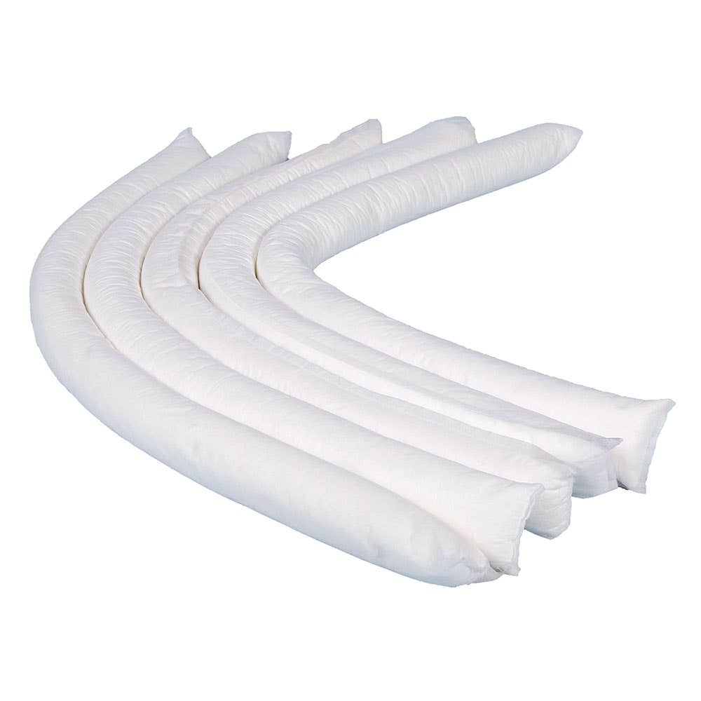 Oil & Fuel Absorbent Sock Land 75mm x 1.2m White 90130000 ABSOFSOC7512