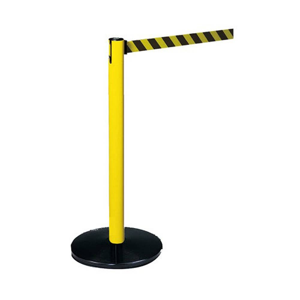 Retractable Barrier Post With Black/Yellow Belt 510237 A0203