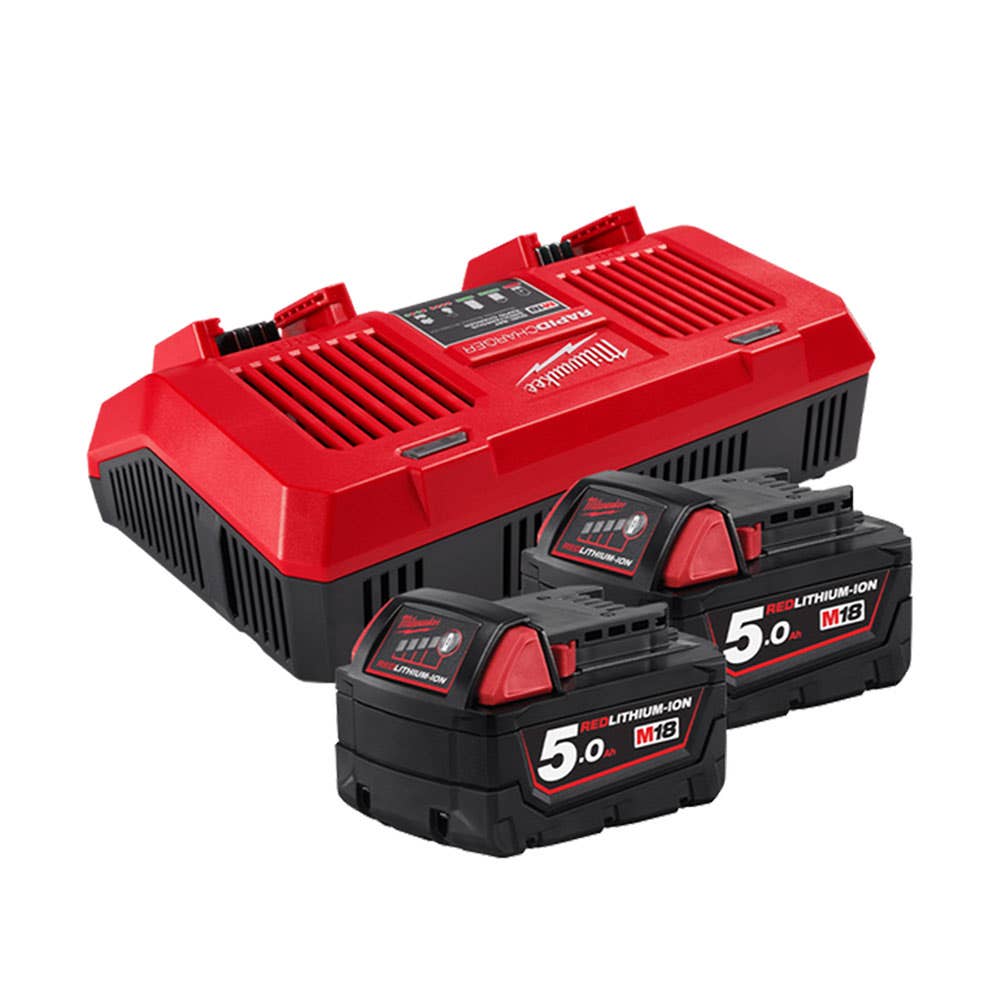 M18 REDLITHIUM-ION 5.0AH DUAL BAY STARTER PACK 516202 M18SPD502B