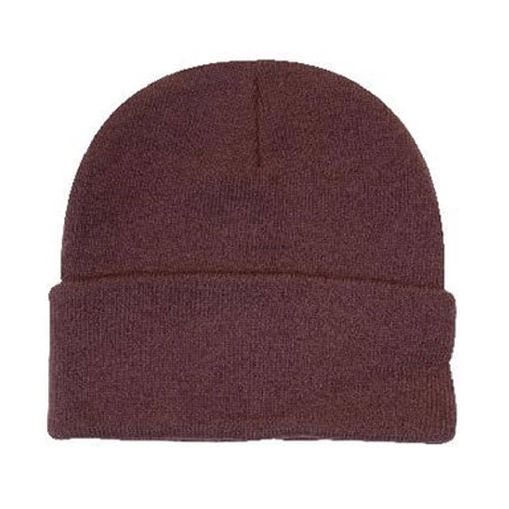 Beanie Knitted Acrylic Maroon 505506 4243-MAROON