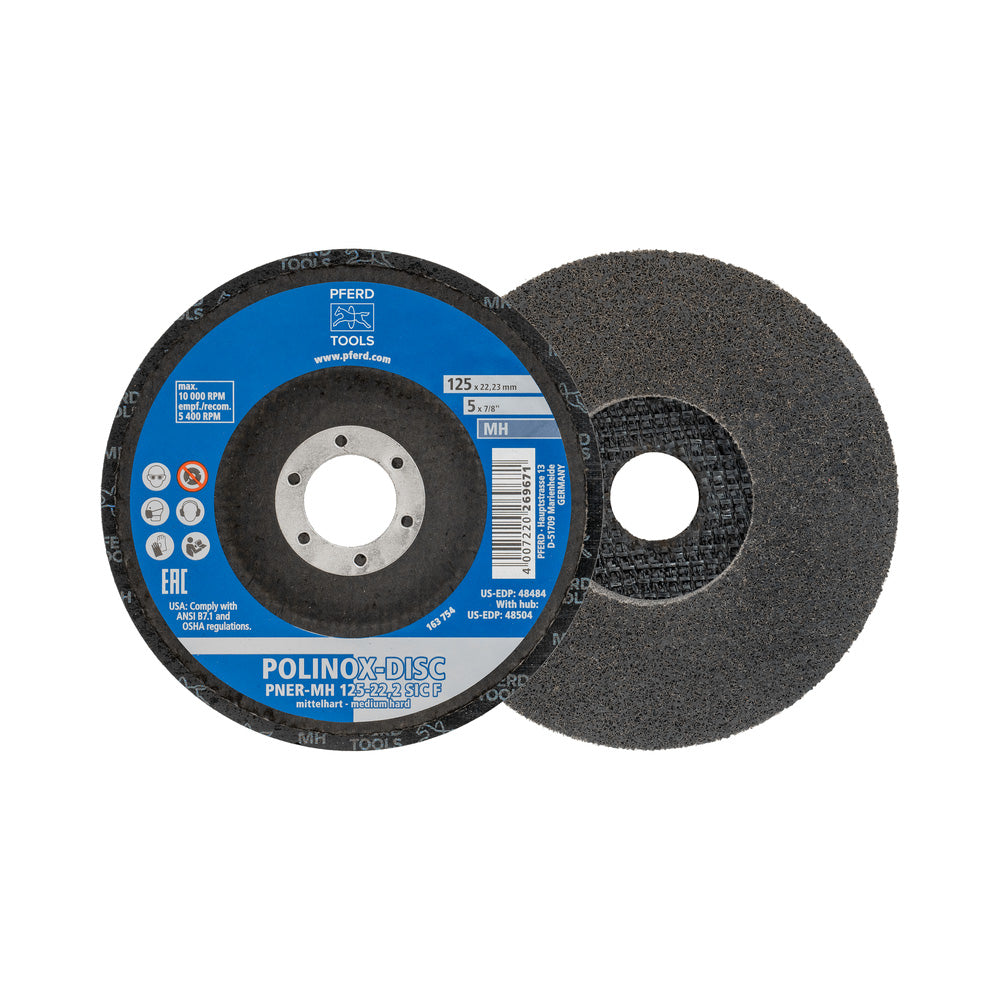 POLINOX pressed disc PNER 125 mm centre hole 22.23 mm medium-hard SIC fine_40108334_44690713