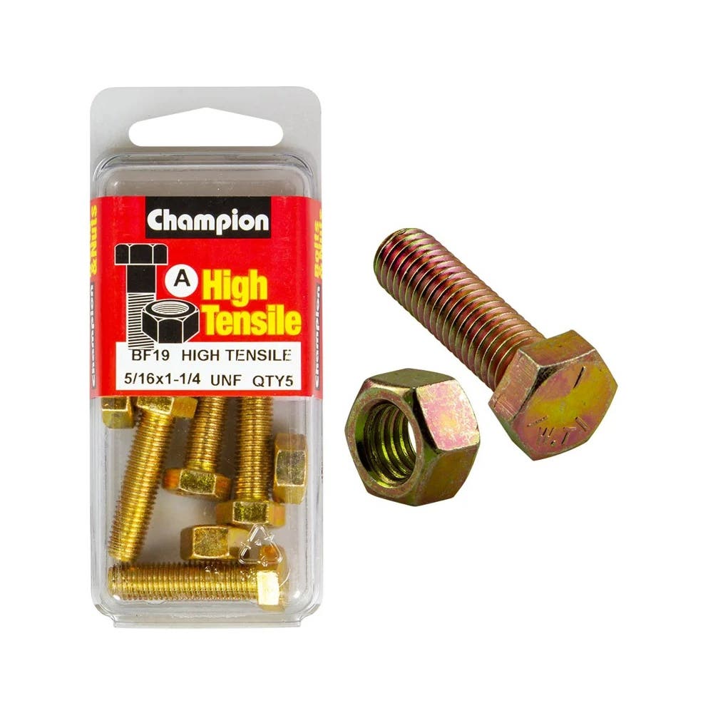 Screw Set + Nut UNF Fully Threaded 1-1/4 x 5/16'' Blister Pack_60039580_BF19