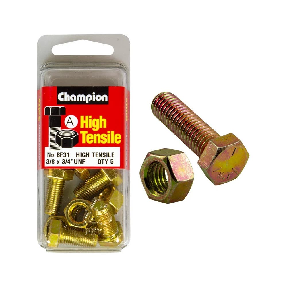 Screw Set + Nut UNF Fully Threaded 3/4 x 3/8'' Blister Pack_60039585_BF31