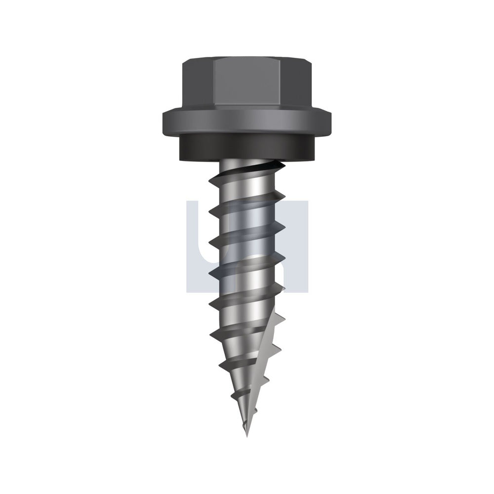 Type 17 Hex Head + Washer Basalt - Cl4 As3566 #14-10 25 - Pk 1000_40094158_TBAW4SH1410025