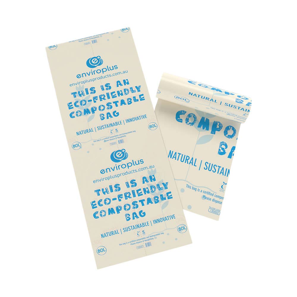 Enviroplus Compostable Bin Liners 80L 100 Pack 526003 130433
