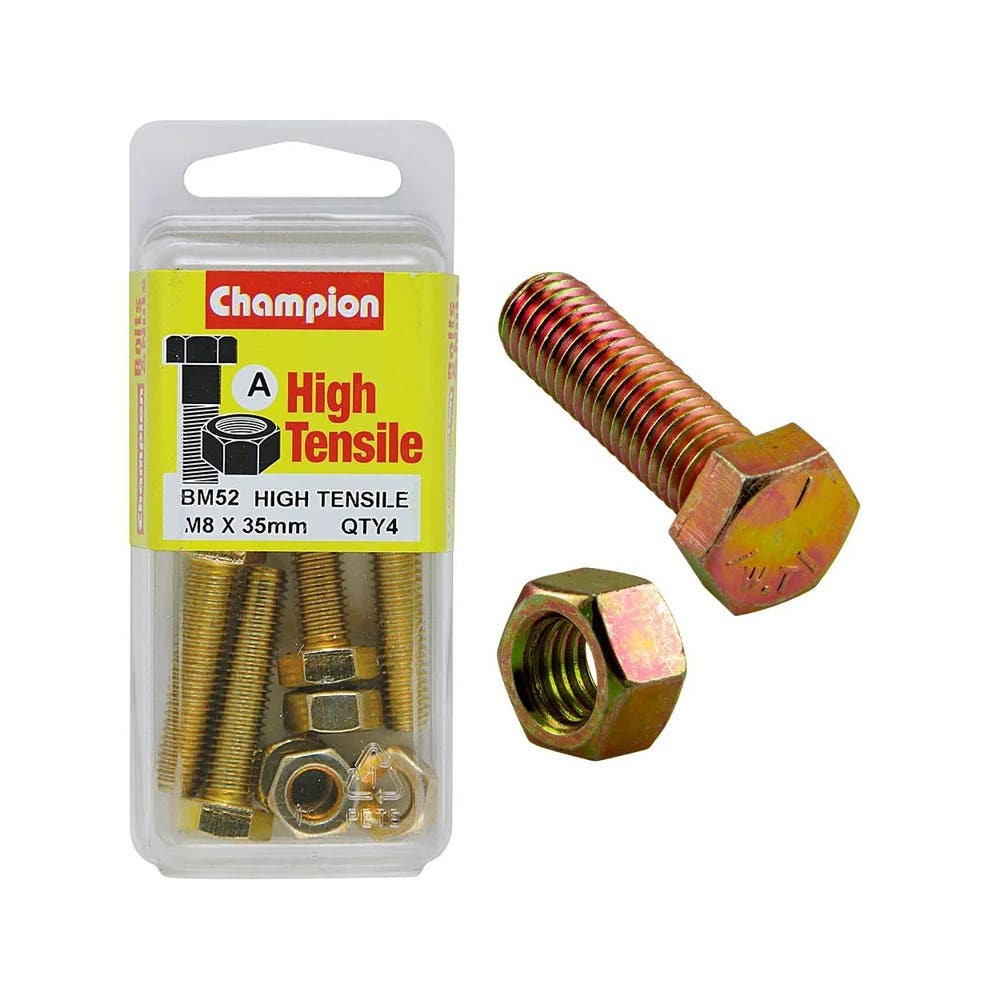 Screw Set + Nut Fully Threaded 8 x 35mm Blister Pack_60039731_BM52