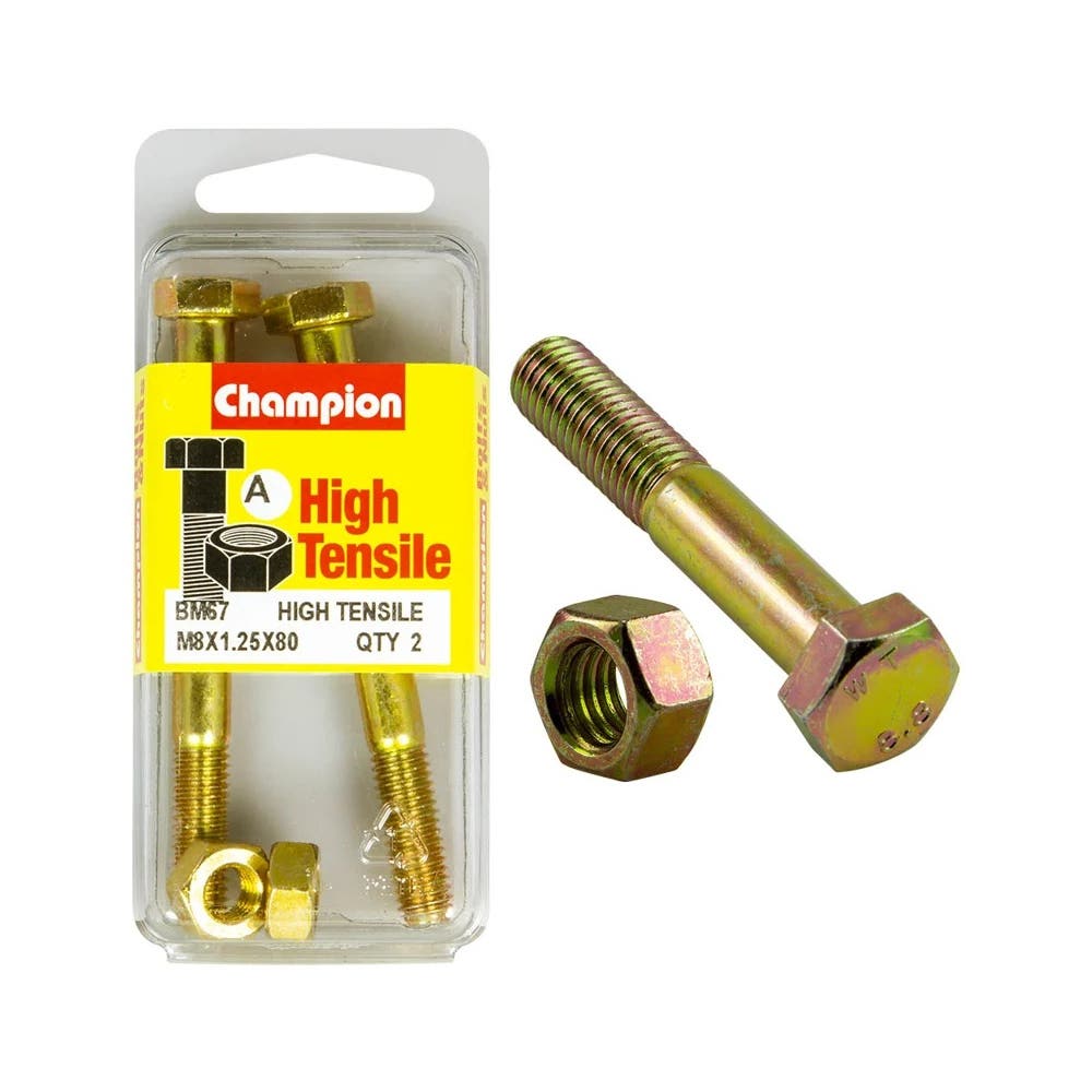 Screw Set + Nut Fully Threaded 8 x 80mm Blister Pack_60039738_BM67