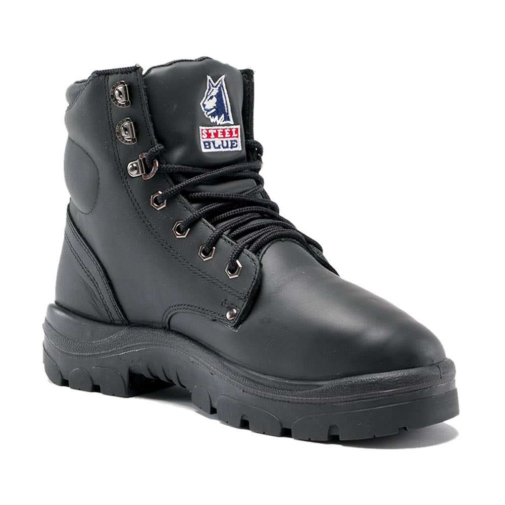Boots Steel Toe Lace Up TPU Sole Met Guard Black Argyle-Met 5_90021409_312802-050-BLK
