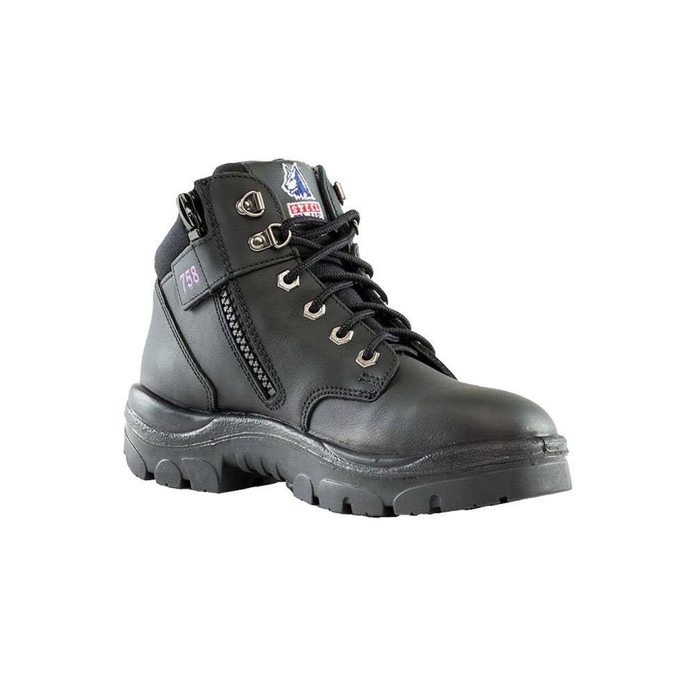 512758 Ladies Parkes Zip Boots with TPU Sole Steel Blue DARA512758