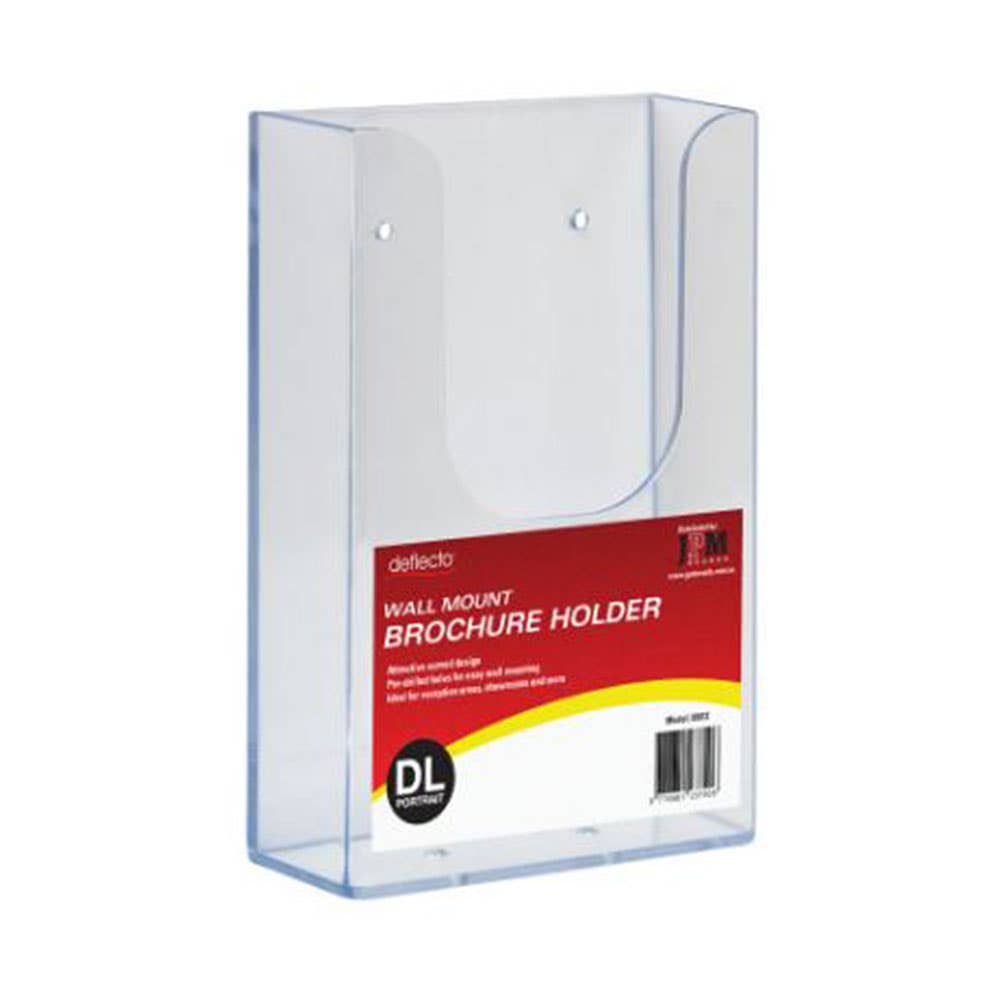 Esselte Brochure Holder Wall Dl 1 Tier Clear 820040400 45527