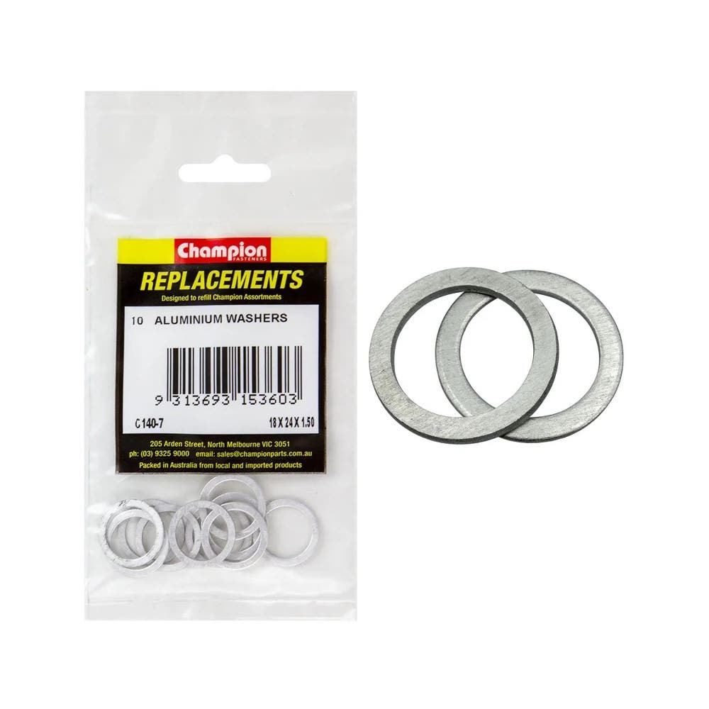 Grab Kit Refill - Washer Drain Sump Plug Aluminium 18 x 24 x 1.50mm Pk 10_203977_C140-7