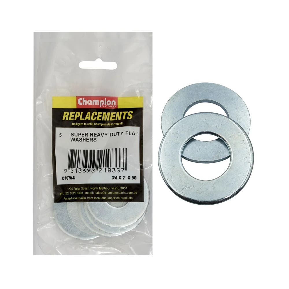 WASHER FLAT SUPER HEAVY DUTY 3/4x2''X3.45mm ZINC_40053067_C1670-8