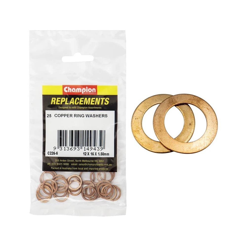 Grab Kit Refill - Washer Copper Fuel Injection 12 x 16 x 1.5mm Pk 25_93290154_C226-6