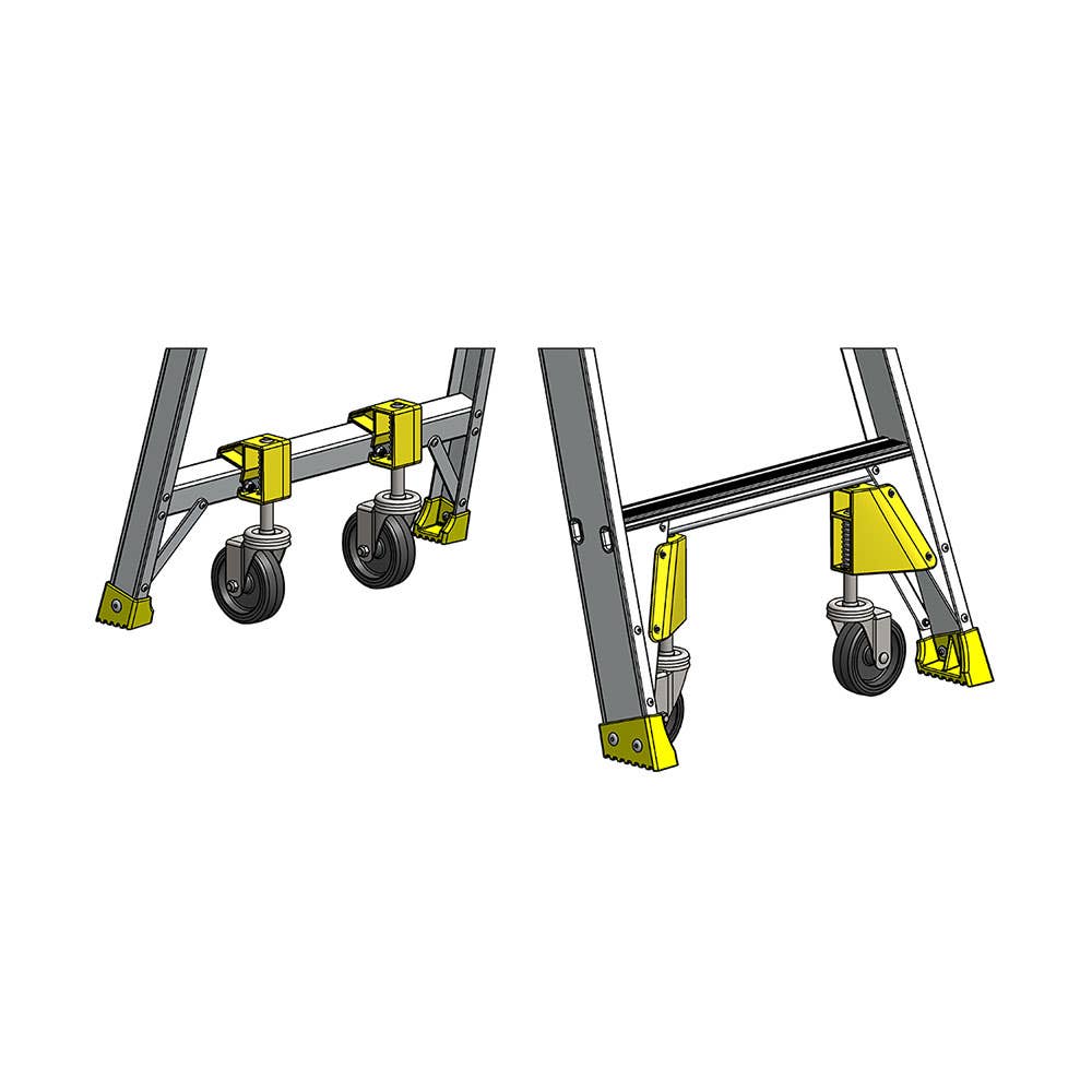 Castor Kit For Bailey Platform Ladder Yellow 488428 FS13992