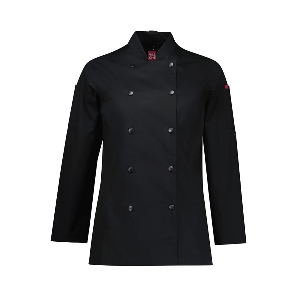 Jacket Womens Gusto Chef Jacket 2XL Black CH430LL BLK 2XL 40073186 CH430LL BLK 2XL