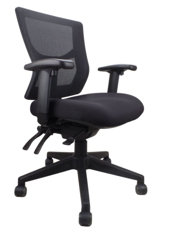 Milan Mesh Back Task Chair Adj Arms Black Rapid_40035307_Milan MB + SL38L1