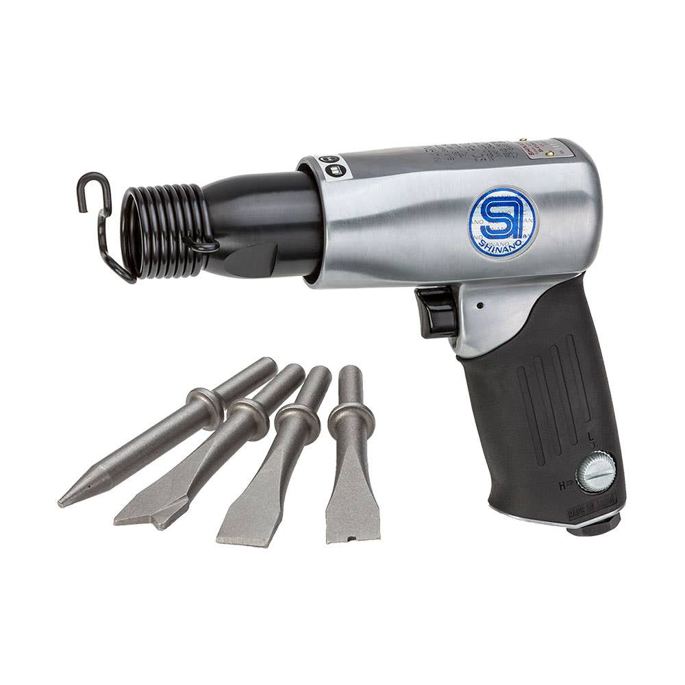 Pistol Grip Pneumatic Hammer Kit with 4 Chisels 92368161 SI4120A