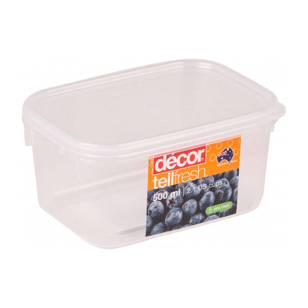 Container 500ml Oblong Decor Tellfresh 298787 002760-012