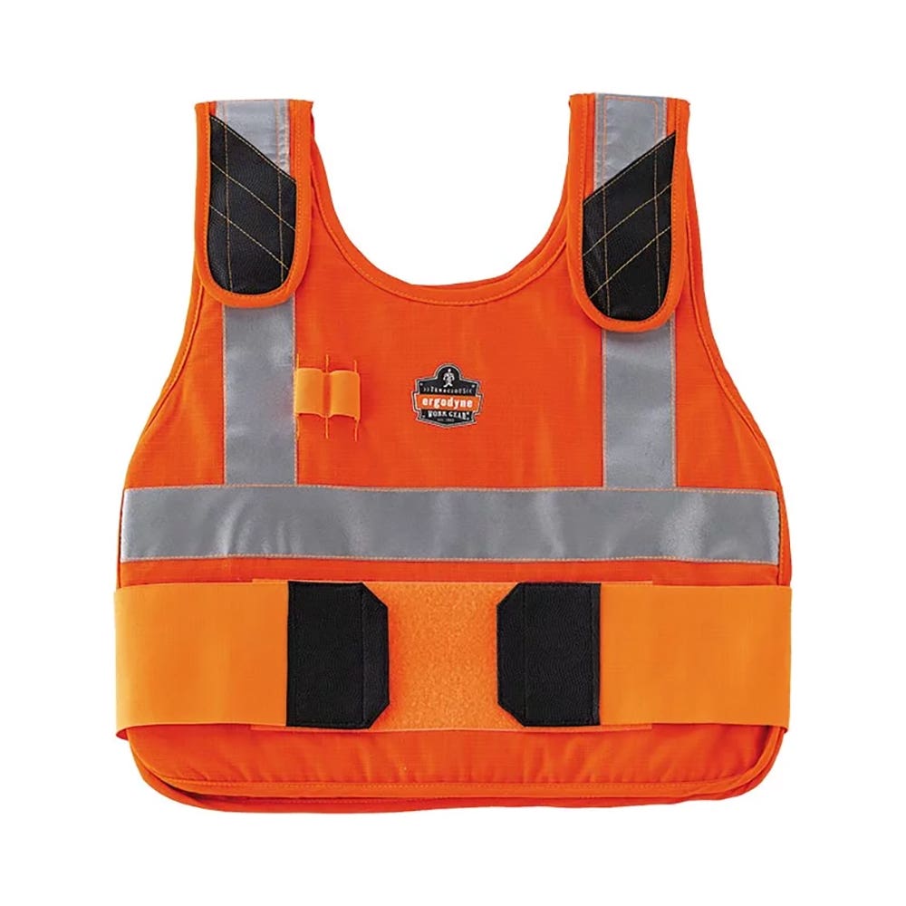 Chill-Its 6215 Premium FR Phase Change Cooling Vest with Packs 443528 6125HI-VIS Large