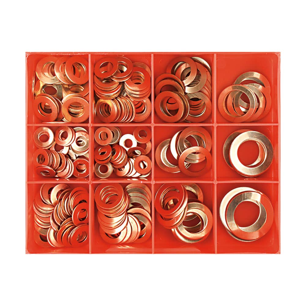 260 Piece Copper Washer Kit Imperial 12 Sizes 1/4-1 1605004 CA225