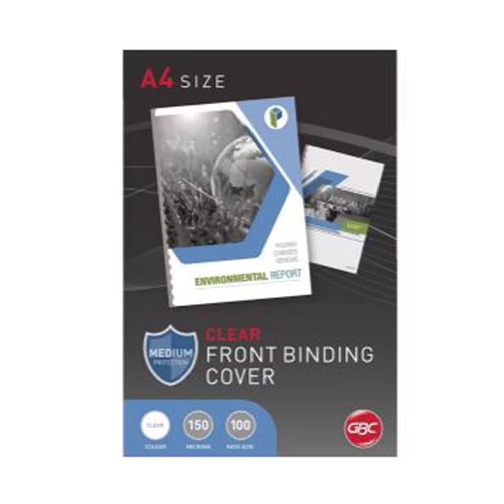 Gbc Binding Cover A4 Clear 150 Micron Pack 100 1008885 BCP15CLR100