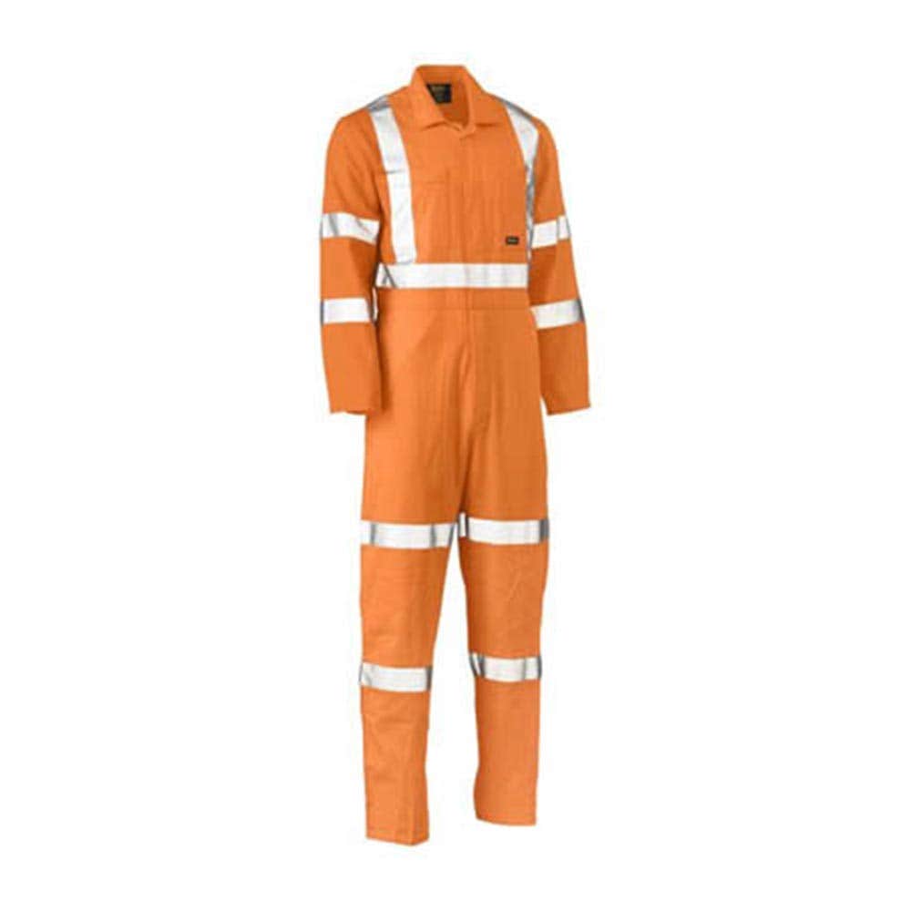 Coveralls X-Taped Hi-Vis LW Drill Rail Bisley 102R Orange BC6316XT BVORR02 40022112 BC6316XT BVORR102