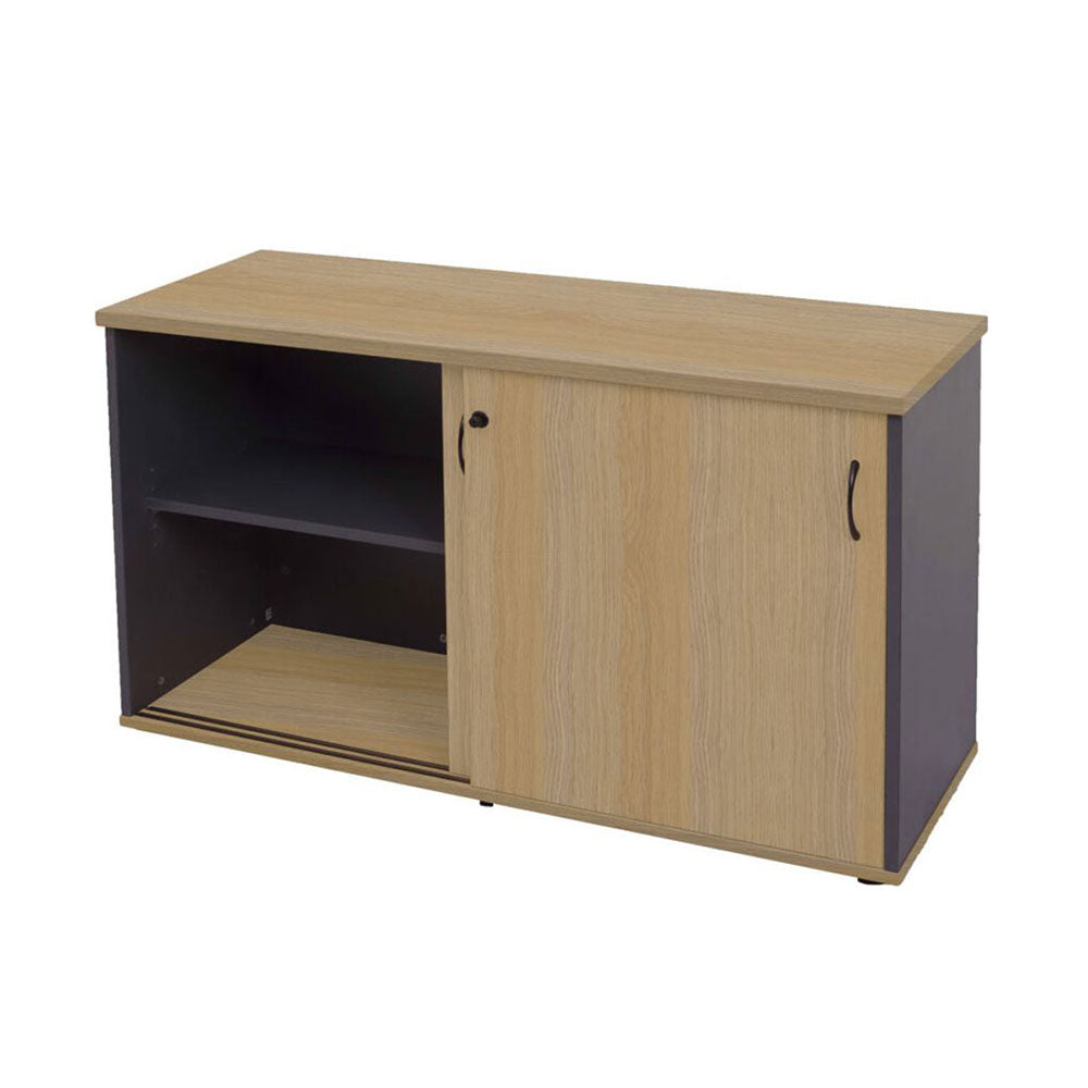 Rapid Credenza 1500X450X730 Lockable Natural Oak / Ironstone Rapid_40036197_CMZ1545 NO/I