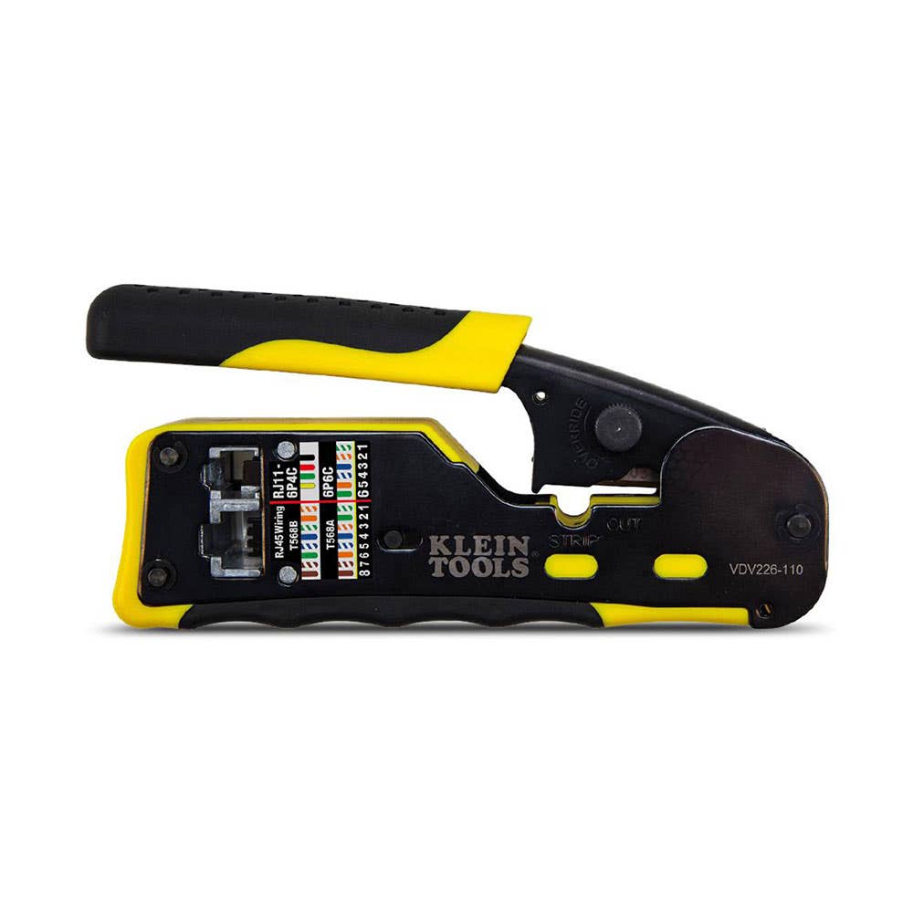 Ratcheting Cable Crimper/Stripper/Cutter For Pass-Thru™ 516708 A-VDV226-110