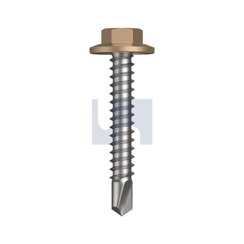 Metal Sds Flg Hex Hd Pale Terracotta - Cl4 As3566 #12-14 35 - Pk 1000_40095575_TPTM4FH1214035
