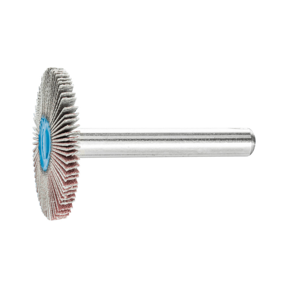 Alum oxide mounted flap wheel F 30x3 mm shank 6 mm A240 fine grind/finish_40108280_44416246