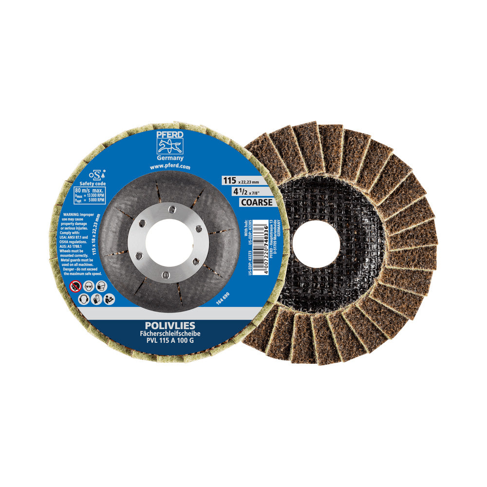 POLIVLIES flap disc PVL aluminium oxide dia. 115 mm hole 22.23 mm A100G_40108346_44694101