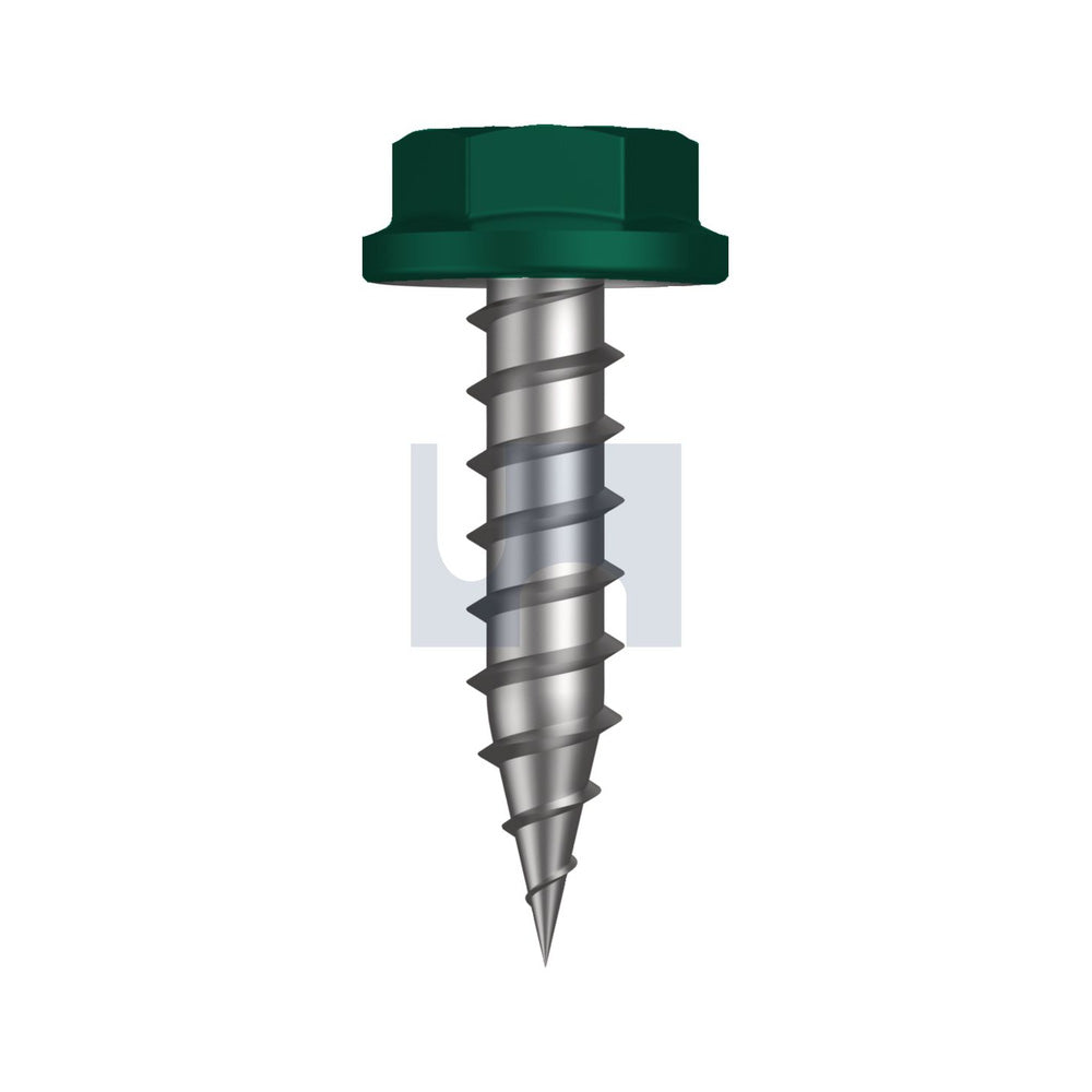 Needle Pt Sds Flg Hex Cottage Green -Cl4 #10-12 20 - Pk 1000_40094431_TCGN4FH1012020