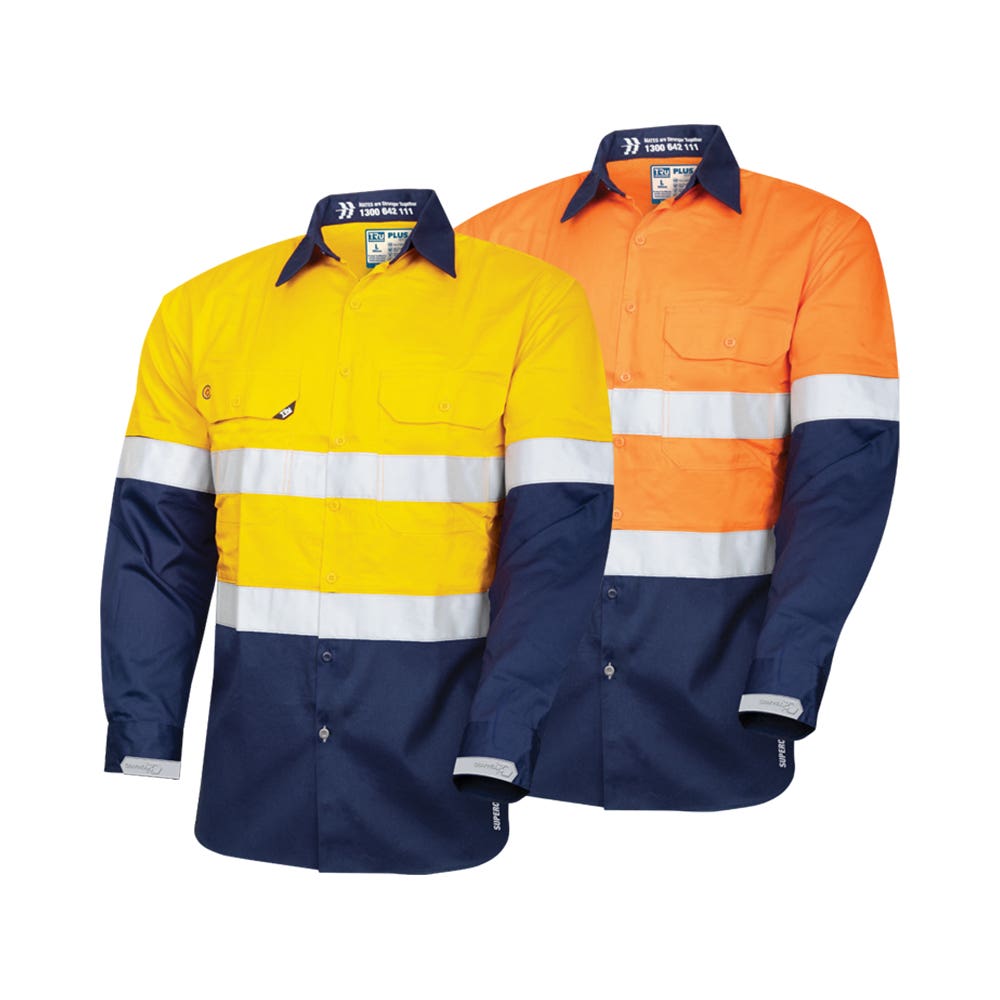 DS2168GXT1 Graphex Cut Sleeve Cotton Drill Vented Shirt Tru Workwear Infrabuild Logo INFRADS2168GXT1