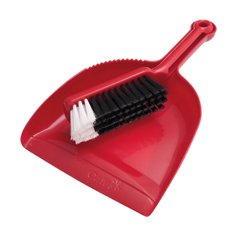 Dustpan + Bannister Brush Red 299358 164573