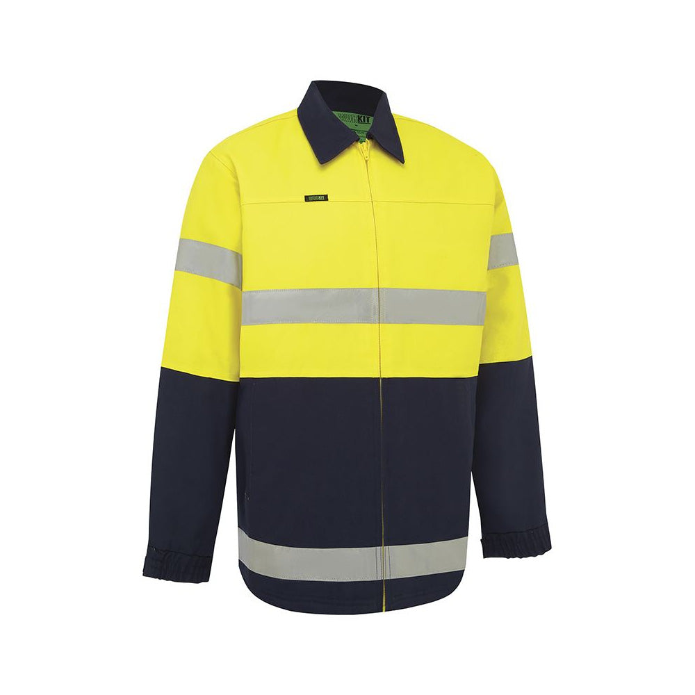 Jacket Cotton Drill Hi Vis 3M Tape 310gsm Yellow/Navy 5XL 3001 Workit_60016045_3001YN5XL