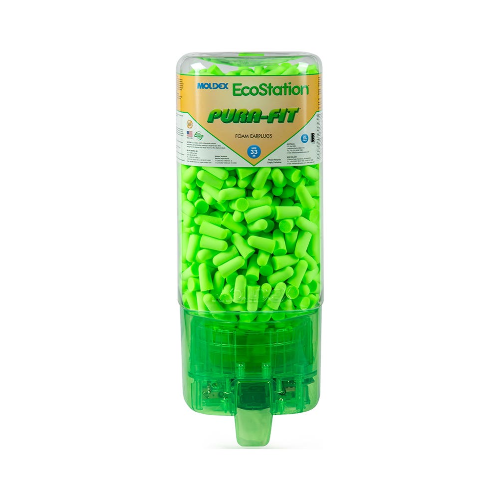 Earplugs Purafit Touchfree Ecostation Moldex Green 6835 40065017 6835