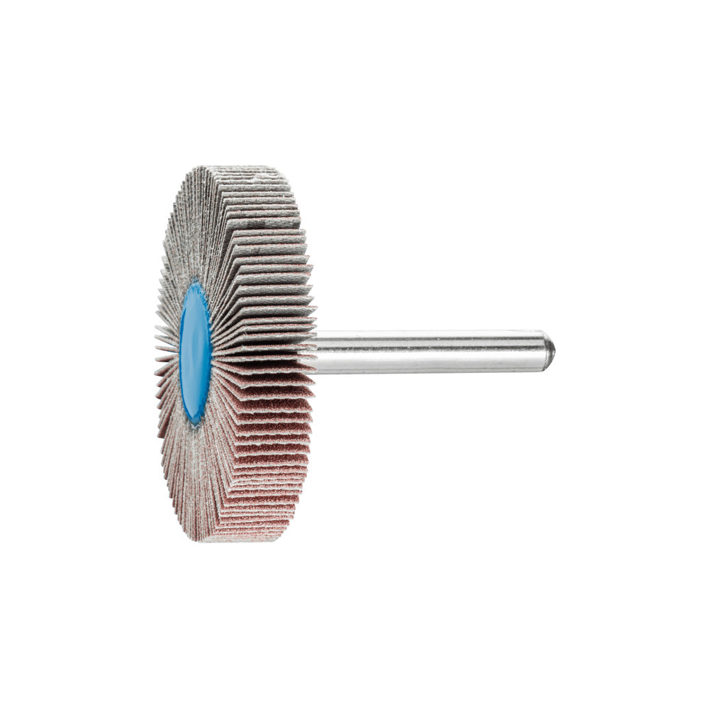 Alum oxide mounted flap wheel F 50x10 mm shank 6 mm A180 fine grind/finish_40108287_44505186